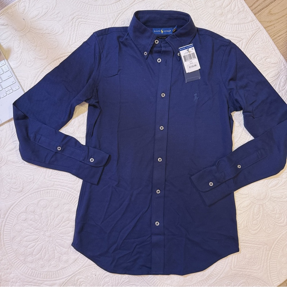 NWT Polo Ralph Lauren women knit Oxford shirt S 211700363006
